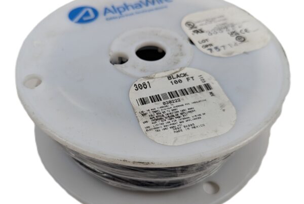 NEW Listing! FREE EXPEDITED PRIORITY MAIL Shipping! 100′ Alpha 3081 BK005 10AWG Stranded HookUp Wire Black PVC UL1015/1230 600V NEW