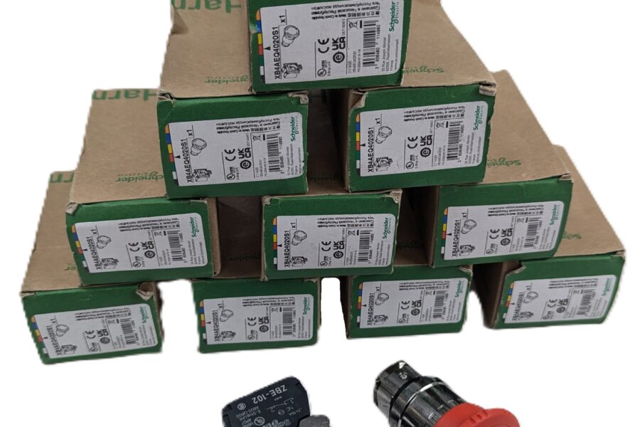NEW Listing! FREE EXPEDITED PRIORITY MAIL Shipping! 10 Schneider XB4AEQ4020S1 Push Button Switch Red with 2-NC Panel Mount 22mm NEW