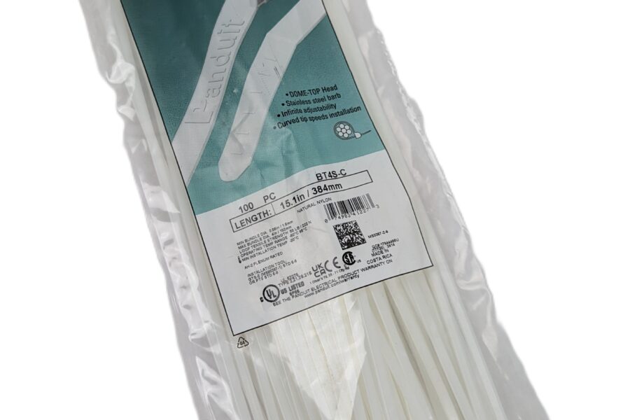 NEW Listing! FREE EXPEDITED PRIORITY MAIL Shipping! 100 Panduit BT4S-C Cable Ties 15.1inch Stainless Steel Barb 50lb DOME-TOP NEW
