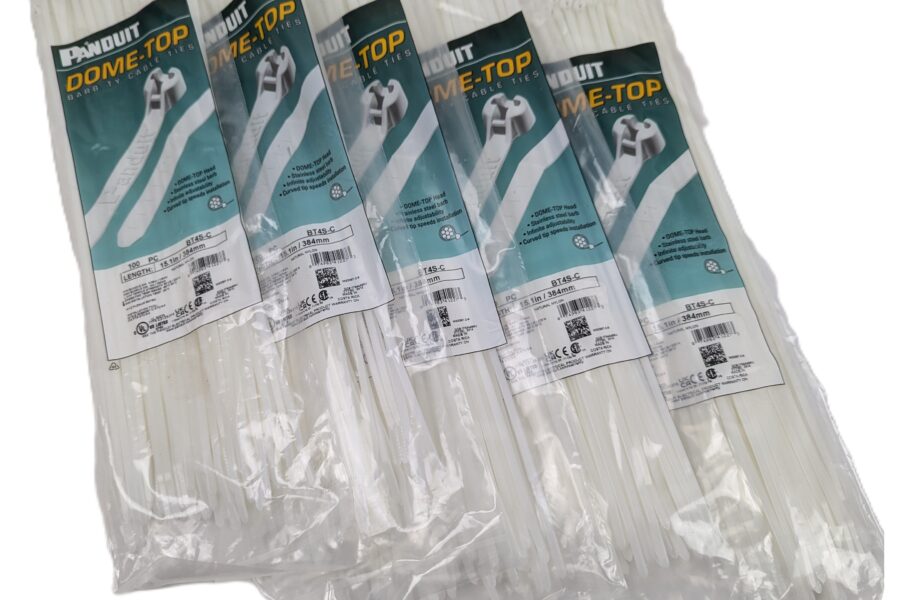 NEW Listing! FREE EXPEDITED PRIORITY MAIL Shipping! 500 Panduit BT4S-C Cable Ties 15.1inch Stainless Steel Barb 50lb DOME-TOP NEW