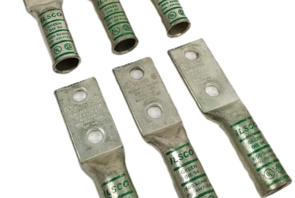 NEW Listing! FREE EXPEDITED PRIORITY MAIL Shipping! 6 ILSCO CLND-600-12-134 Compression Lug Connectors Two Hole Green Copper NEW