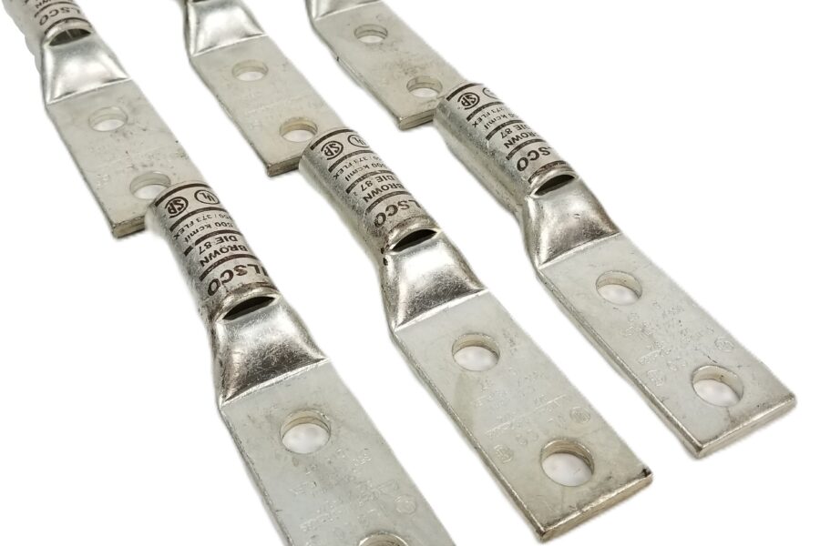 NEW Listing! FREE EXPEDITED PRIORITY MAIL Shipping! 6 ILSCO CLWD-500-12-134 Compression Lug with Window Two Hole Brown Copper NEW