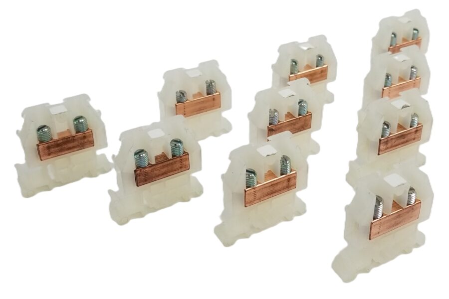 NEW Listing! FREE EXPEDITED PRIORITY MAIL Shipping! 10 Square D 9080GR6 Terminal Block Feed-Thru 2 Position Natural 8-22 AWG NEW