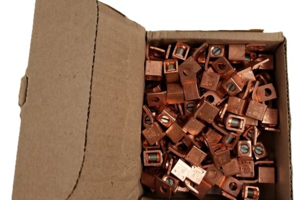 NEW LISTING! FREE EXPEDITED PRIORITY MAIL SHIPPING! 100 ILSCO XT-4 Copper Mechanical Lug Connectors One 1/4″ Bolt Size Copper NEW https://www.ebay.com/itm/146301389589?mkcid=16&mkevt=1&mkrid=711-127632-2357-0&ssspo=M6-EbK-bToK&sssrc=2566055&ssuid=M6-EbK-bToK&widget_ver=artemis&media=TW