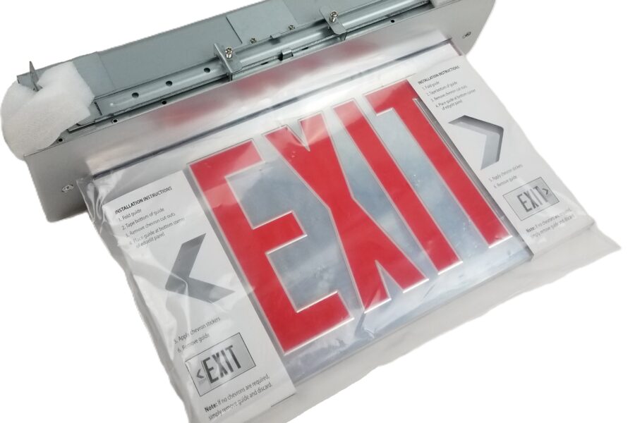 NEW LISTING! FREE SHIPPING! Lithonia Lighting EDGR 2 RMR M4 LED EXIT Sign Red Letter 120/277Vac Dbl Face NEW