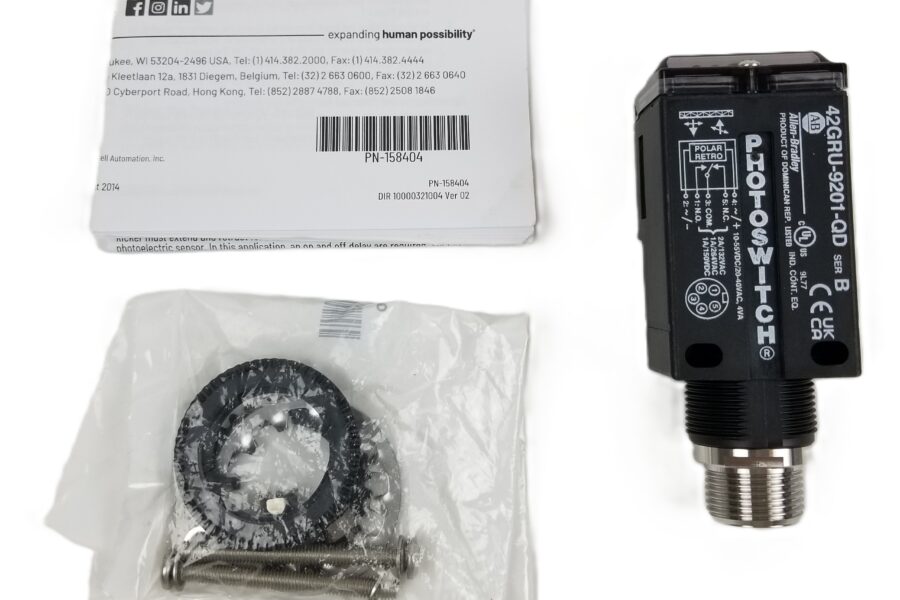 NEW LISTING! FREE EXPEDITED PRIORITY MAIL SHIPPING! Allen-Bradley 42GRU-9201-QD Photoswitch Photoelectric Sensor SPST Relay NEW