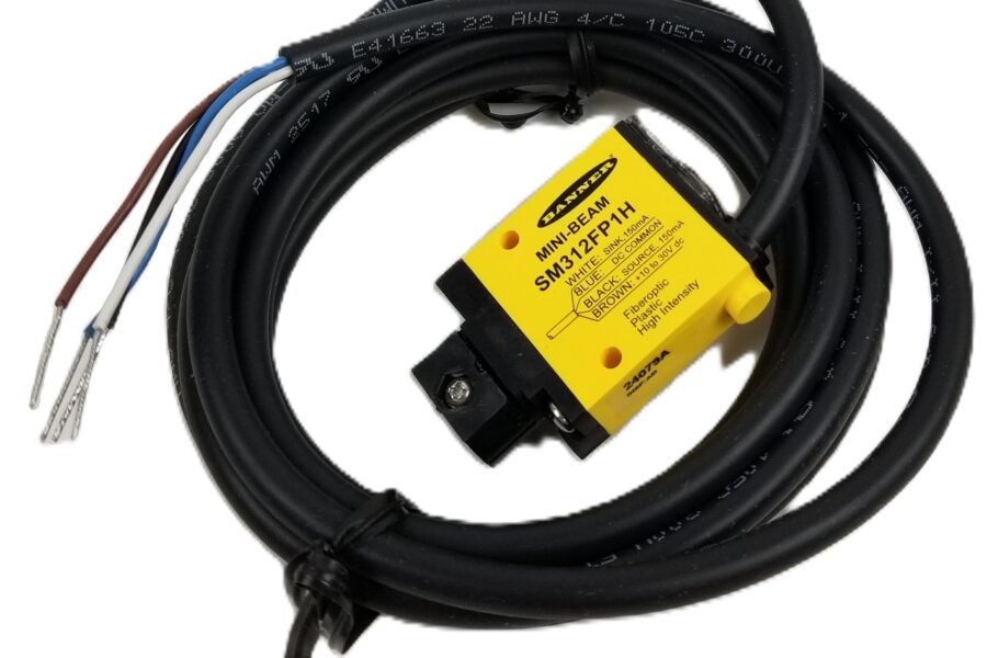 NEW LISTING! FREE SHIPPING! Banner SM312FP1H Mini-Beam Fiber Optic Amplifier 60906 2M Cable 10-30Vdc NEW