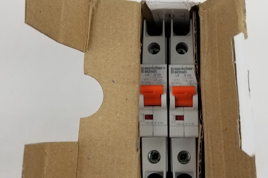 NEW LISTING! FREE EXPEDITED PRIORITY MAIL SHIPPING! 2 Sprecher + Schuh L9-2/1/D Ser. B Circuit Breaker 2A 1Pole D-Curve 480/277V NEW