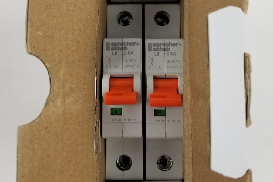 NEW LISTING! FREE EXPEDITED PRIORITY MAIL SHIPPING! 2 Sprecher + Schuh L8-5/1/C Ser. B Circuit Breaker 5A 1Pole C-Curve NEW