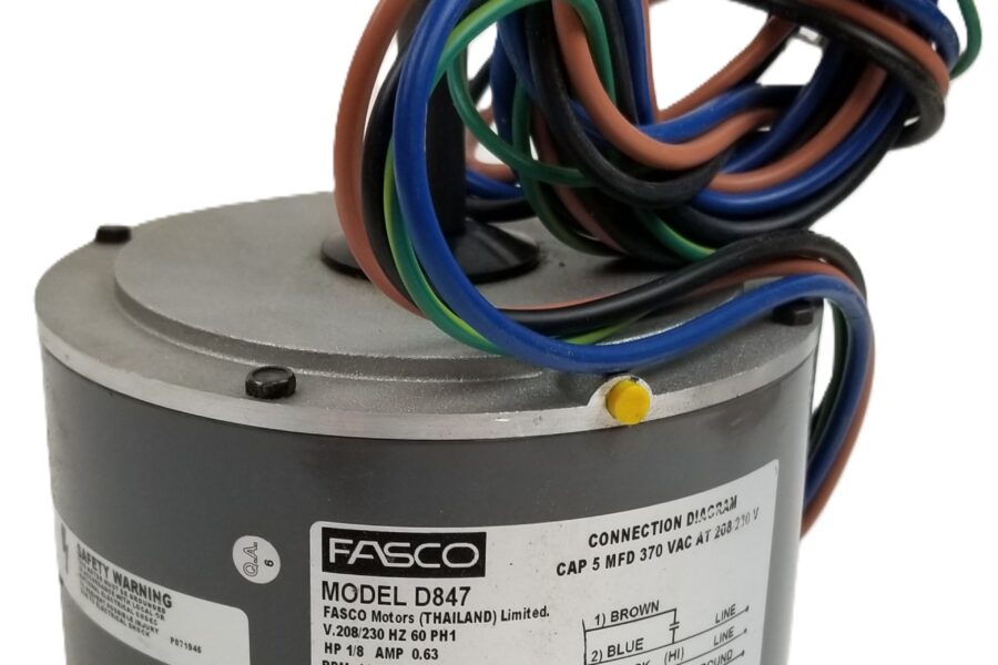 NEW LISTING! FREE SHIPPING! Fasco D847 OEM Replacement Motor 1/8HP 1125RPM 208/230V 60Hz 0.63A 1Phase NEW