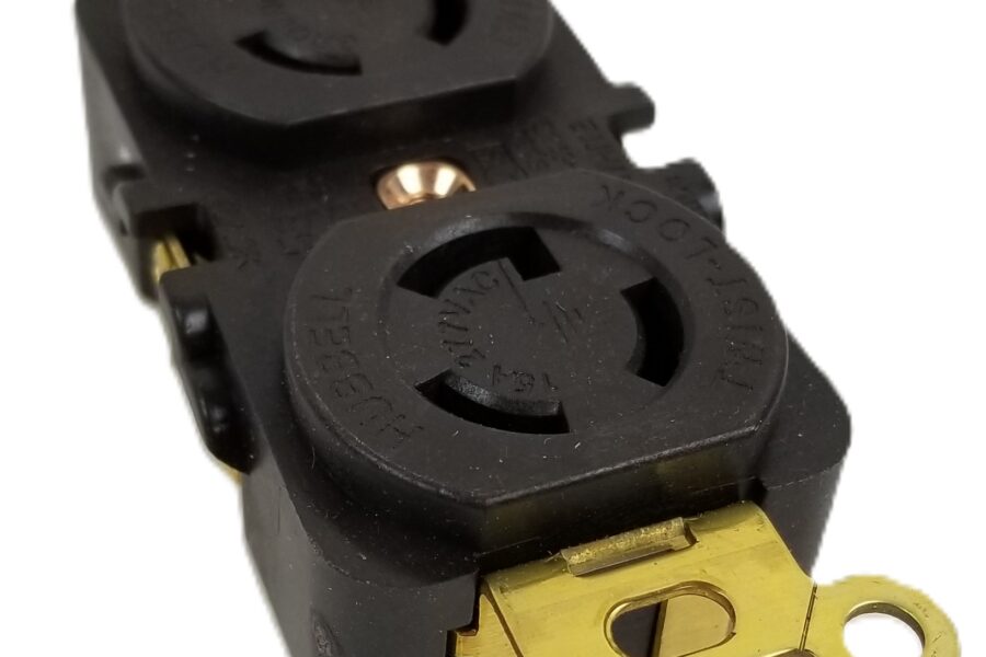 NEW LISTING! FREE SHIPPING! Hubbell HBL4750 Twist-Lock Duplex Receptacle Brown 15A 277V Back/Side Wiring NEW