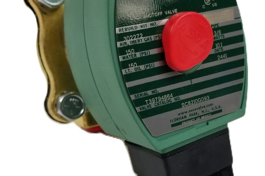 NEW LISTING! FREE EXPEDITED PRIORITY MAIL SHIPPING! ASCO SC8210G093 Solenoid Valve Red-Hat 150PSI 3/8″ Thread Shutoff Valve 120Vac