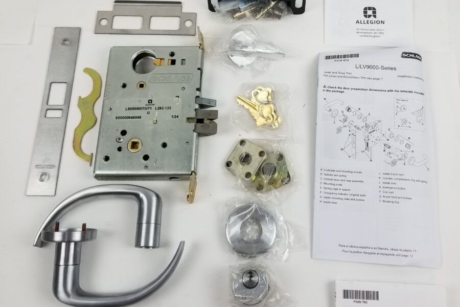 NEW LISTING! FREE EXPEDITED PRIORITY MAIL SHIPPING! Schlage L9050P 17 626 00A RH C Office & Inner Entry Mortise Lock Full Kit NEW