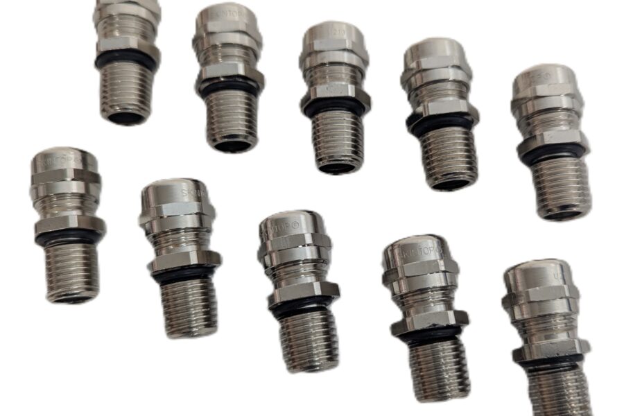 NEW LISTING! FREE EXPEDITED PRIORITY MAIL SHIPPING! 10 LAPP 53112004 Cable Gland Skintop Strain Relief Feed Through 1/4″ NPT NEW