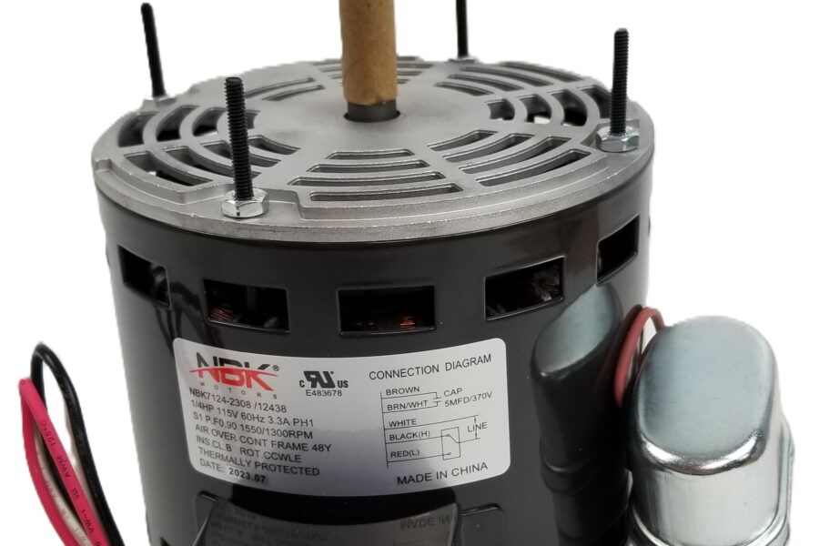 NEW LISTING! FREE SHIPPING! NBK Motors NBK7124-2308/12438 Direct Drive Motor 1/4HP 1550/1300RPM 2Spd NEW