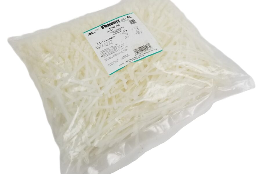 NEW LISTING! FREE EXPEDITED PRIORITY MAIL SHIPPING! 1000 Panduit PLP1S-M Locking Push Mount Tie 5.3″ PAN-TY 50lb Nylon 6.6 NEW
