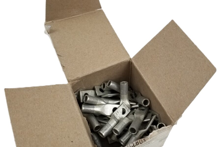 NEW LISTING! FREE EXPEDITED PRIORITY MAIL SHIPPING! 40 BURNDY YA4CLBOX Hylug Copper Compression Connector 1/4″ Gray Copper AWG NEW