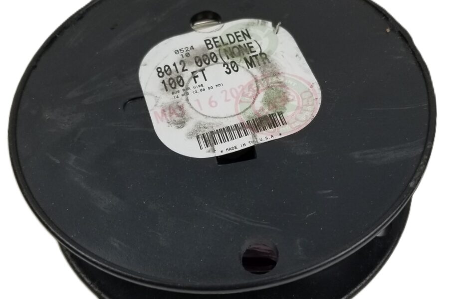 NEW LISTING! FREE EXPEDITED PRIORITY MAIL SHIPPING! 100′ Belden 8012 000100 Bus Bar Wire 14AWG (Solid) Tinned Copper QQ-W-343G NEW