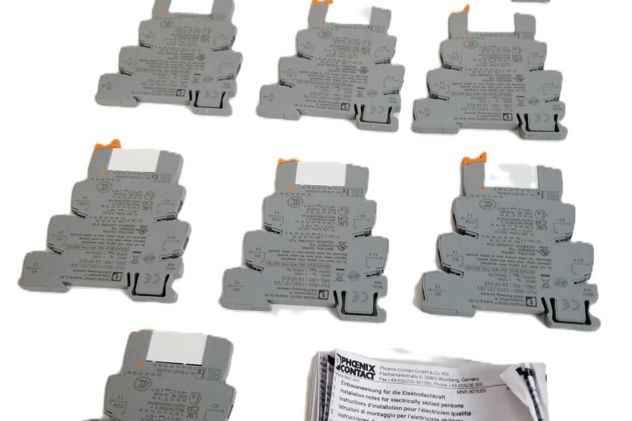 NEW LISTING! FREE EXPEDITED PRIORITY MAIL SHIPPING! 10 Phoenix Contact 2909522 PLC-RSC-12DC/21/EX Relay Module 12Vdc 6A 250Vac NEW