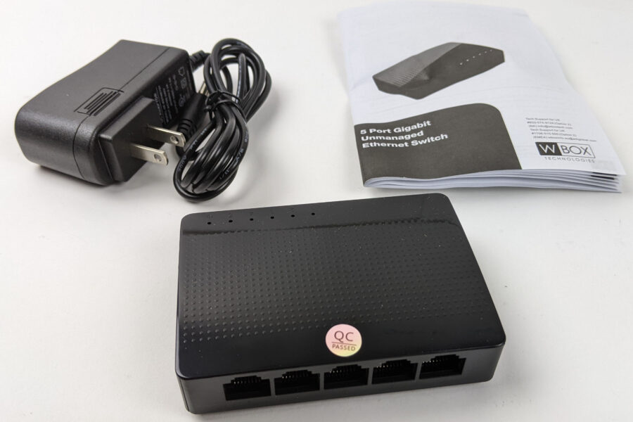 GREAT DEAL! FREE SHIPPING! W Box Technologies 0E-5PGIGUN Unmanaged Ethernet Switch 5-Port 5 x 10/100/1000Mb