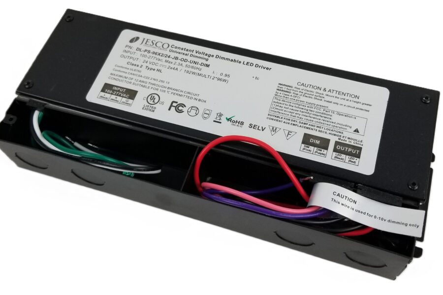 NEW LISTING! FREE EXPEDITED PRIORITY MAIL SHIPPING! Jesco DL-PS-96X2/24-JB-OD-UNI-DIM Dimmable LED Driver 100-277V 2.3A 50/60Hz NEW