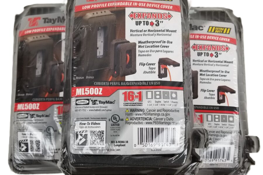 NEW LISTING! FREE EXPEDITED PRIORITY MAIL SHIPPING! 3 TayMac Hubbell ML500Z 1Gang Weatherproof Electrical Box Cover Bronze Color NEW