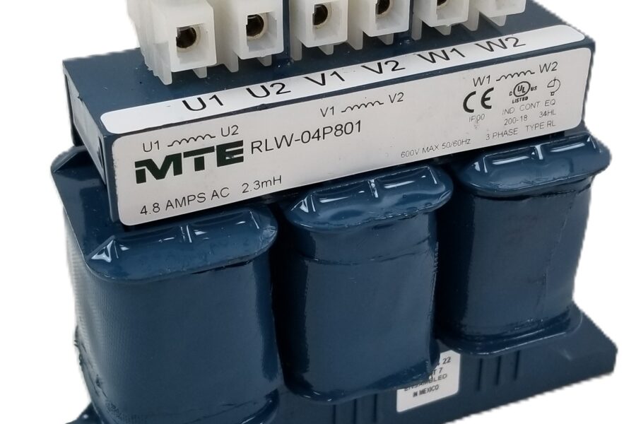 NEW LISTING! FREE EXPEDITED PRIORITY MAIL SHIPPING! MTE RLW-04P801 3 Phase Line Reactor Type RL 4.8 Amps 600V Max 50/60Hz 2.3mH NEW
