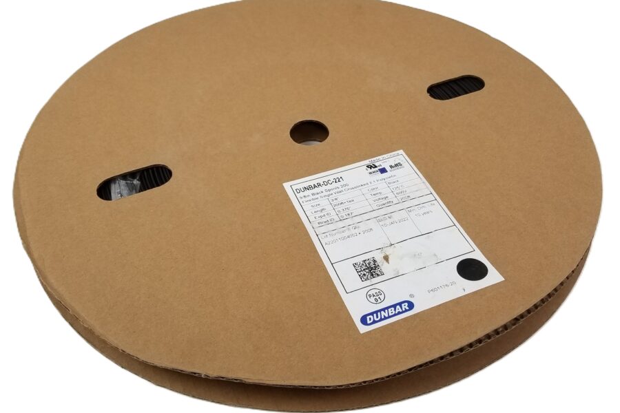 NEW LISTING! FREE SHIPPING! 200 ft Dunbar DC-221 3/8in Heat Shrink Tubing 2:1 Black Polyolefin Spool NEW