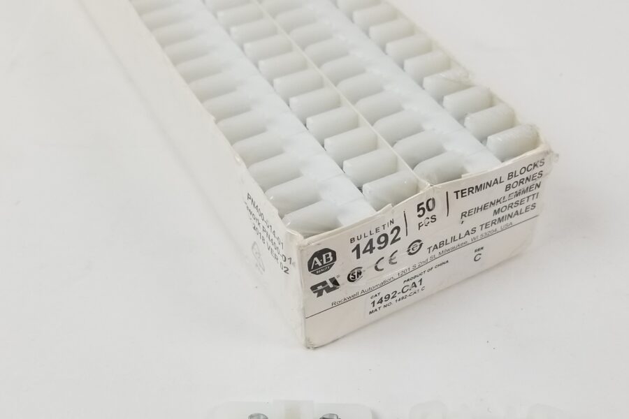 NEW LISTING! FREE EXPEDITED PRIORITY MAIL SHIPPING! 50 Allen-Bradley 1492-CA1 Terminal Block Rail Mounted 2 Position White 22-8 AWG
