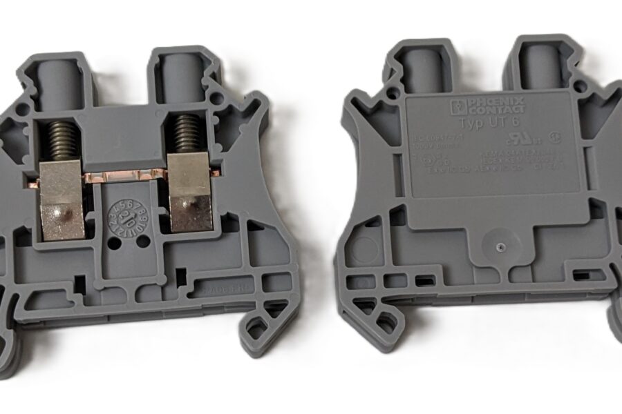 NEW LISTING! FREE EXPEDITED PRIORITY MAIL SHIPPING! 16 Phoenix Contact 3044131 Terminal Block Feed Through 2 Position Gray 8-24 AWG