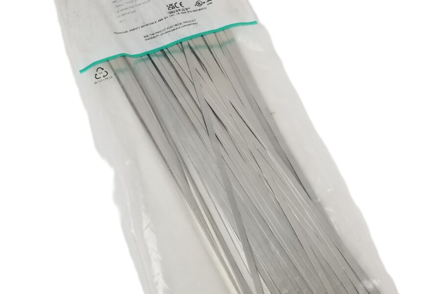 NEW LISTING! FREE EXPEDITED PRIORITY MAIL SHIPPING! 100 Panduit MLT4S-CP Pan-Steel Self-Locking Cable Tie 14.3″ L .18″ W NEW