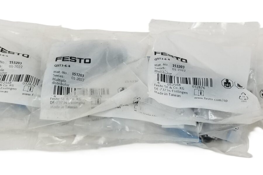 NEW LISTING! FREE EXPEDITED PRIORITY MAIL SHIPPING! 10 Festo 153203 QST3-6-4 Push-In T-Multiple Distributor 2.5 mm Nominal NEW