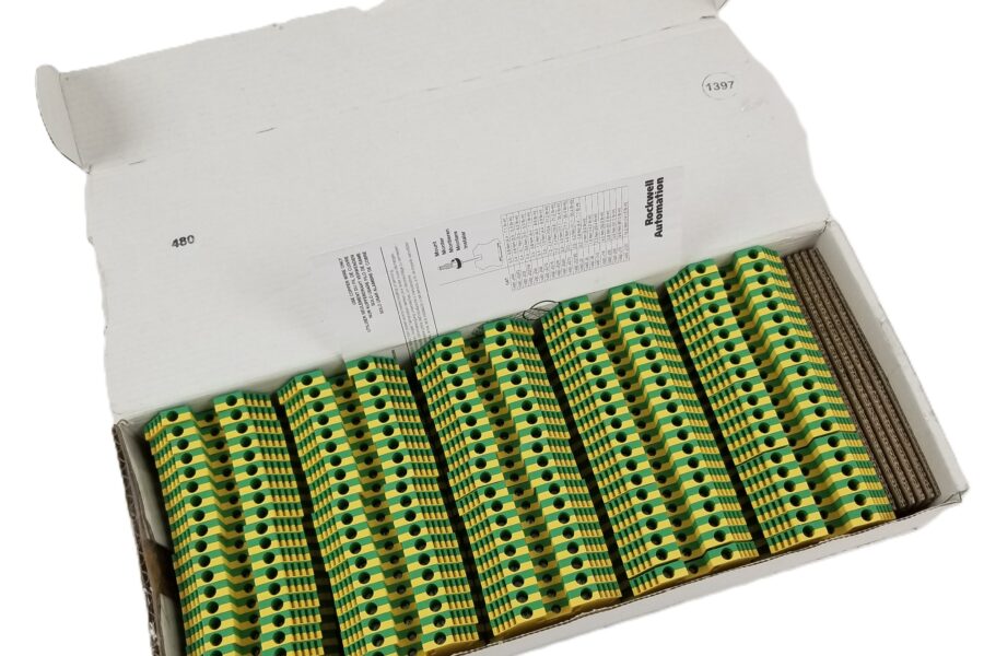 NEW LISTING! FREE EXPEDITED PRIORITY MAIL SHIPPING! 100 Allen-Bradley 1492-JG4 IEC Feed-Through Push-in Terminal Block #22-10AWG NEW