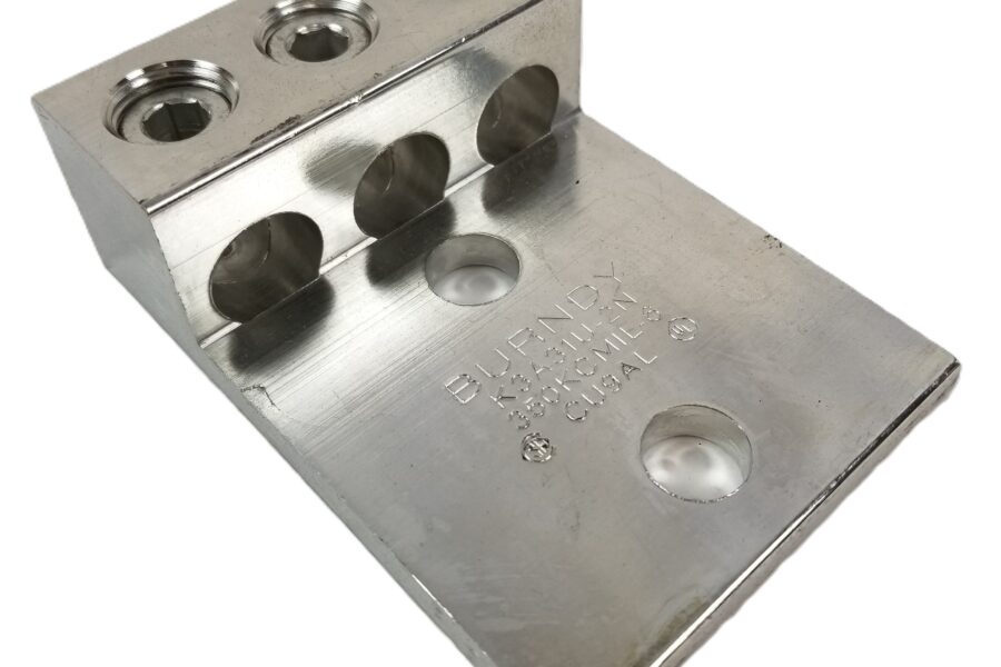 NEW LISTING! FREE EXPEDITED PRIORITY MAIL SHIPPING! Burndy K3A31U2N 2Hole 6 AWG 3Conductor Mechanical Terminal Lug Tin Plated NEW