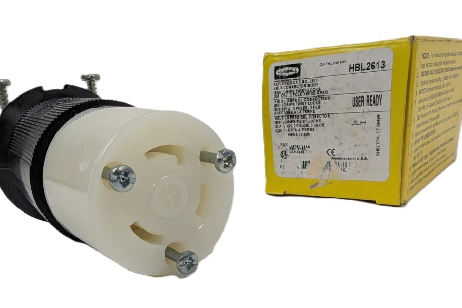 NEW LISTING! FREE EXPEDITED PRIORITY MAIL SHIPPING! Hubbell HBL2613 Twist Lock Insulgrip Male Plug 30amp 125V 2Pole 3Wire NEW