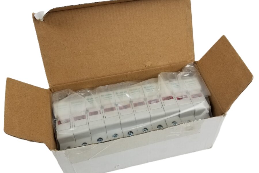 NEW LISTING! FREE EXPEDITED PRIORITY MAIL SHIPPING! 10pc Littelfuse LPSC0001ZXID Fuse Holder 30 A 600V 1 Circuit Cartridge DIN Rail
