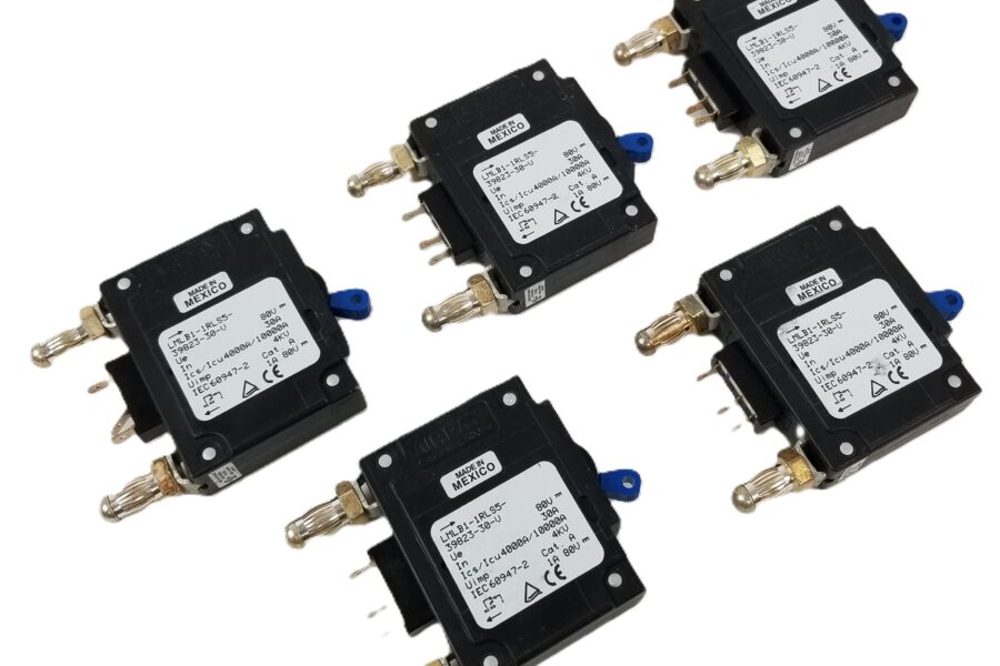 NEW LISTING! FREE EXPEDITED PRIORITY MAIL SHIPPING! 5 Sensata AIRPAX LMLB1-1RLS5-39823-30-V Circuit Breaker 80V 30A 1Pole Bullet NEW