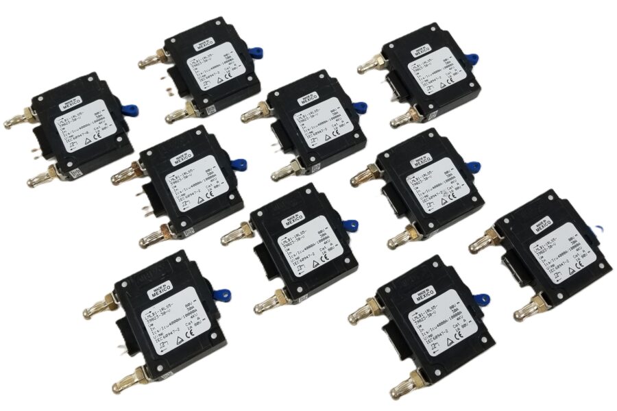 NEW LISTING! FREE EXPEDITED PRIORITY MAIL SHIPPING! 10 Sensata AIRPAX LMLB1-1RLS5-39823-30-V Circuit Breaker 80V 30A 1PoleBullet NEW