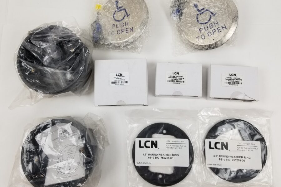 NEW LISTING! FREE SHIPPING! 2pc Wikk 4R-3 Round Push Plate with Transmitter & 2 Remotes SS  BEA 10RD433 NEW