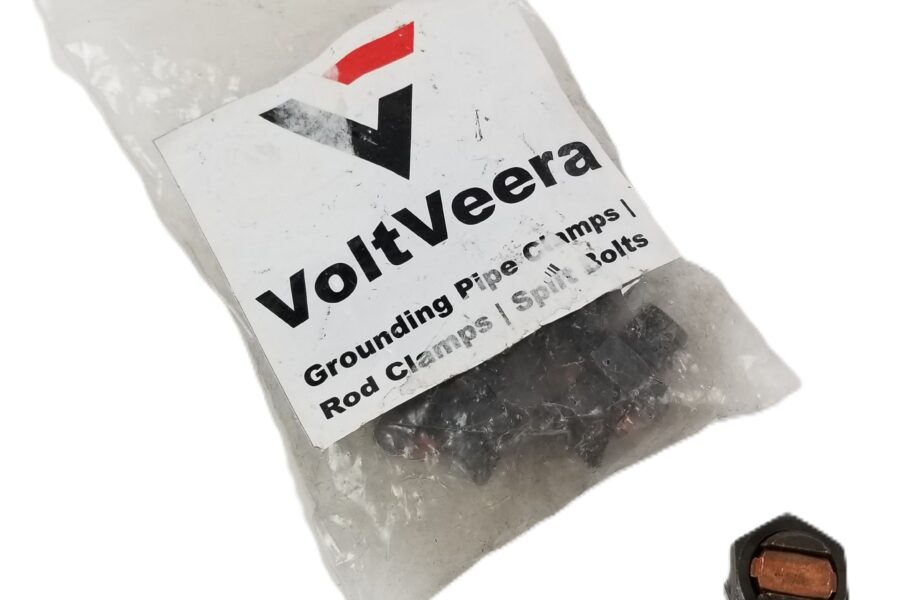 NEW LISTING! FREE EXPEDITED PRIORITY MAIL SHIPPING! 10 VoltVeera Size E4 Split Bolt Grounding Pipe Clamps Copper Alloy NEW