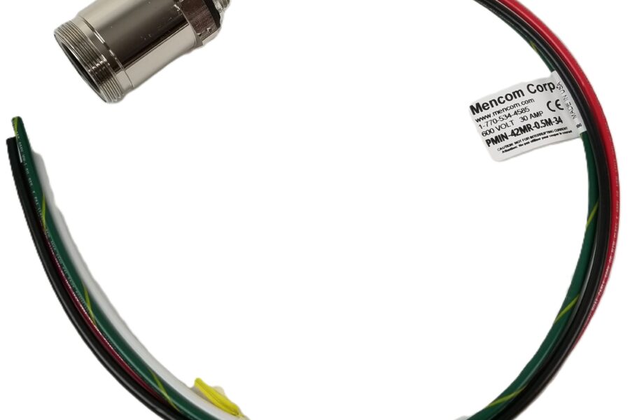 NEW LISTING! FREE EXPEDITED PRIORITY MAIL SHIPPING! Mencom PMIN-42MR-0.5M-34 MIN Power Distribution Series 4Pole 600V 30Amp Male NEW