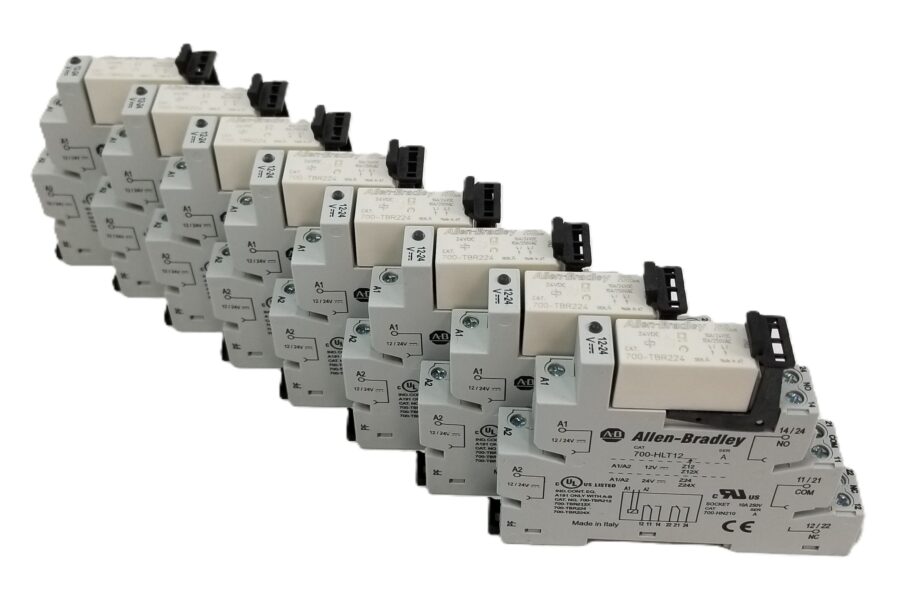 NEW LISTING! FREE EXPEDITED PRIORITY MAIL SHIPPING! 8pc Allen-Bradley 700-HLT12 Ser. A Terminal Block Relay 24 VDC 10 A NEW