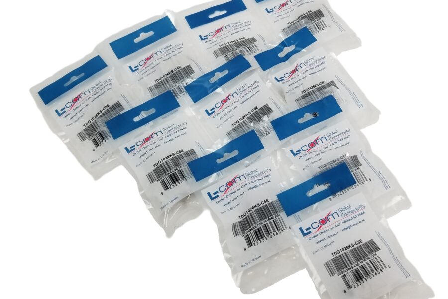 NEW LISTING! FREE SHIPPING! 10 L-Com TDG1026KS-C5E Shielded RJ45 Cat5E Coupler Keystone Feed-Thru NEW
