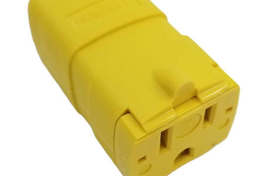 NEW LISTING! FREE SHIPPING! Hubbell HBL5963VY Connection Body Straight Blade15A 125V 2-Pole 3-Wire NEW