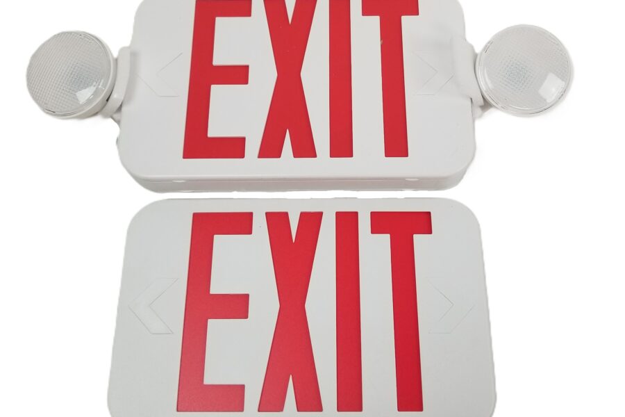 NEW LISTING! FREE SHIPPING! ESW Supply ESW-PC-LEDR Compact LED Exit Sign RED w/ Emergency Lights NEW