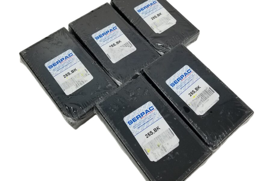 NEW LISTING! FREE EXPEDITED PRIORITY MAIL SHIPPING! 5 Serpac 25S,BK ABS Plastic Slope Enclosure with Battery Compartment 9V NEW