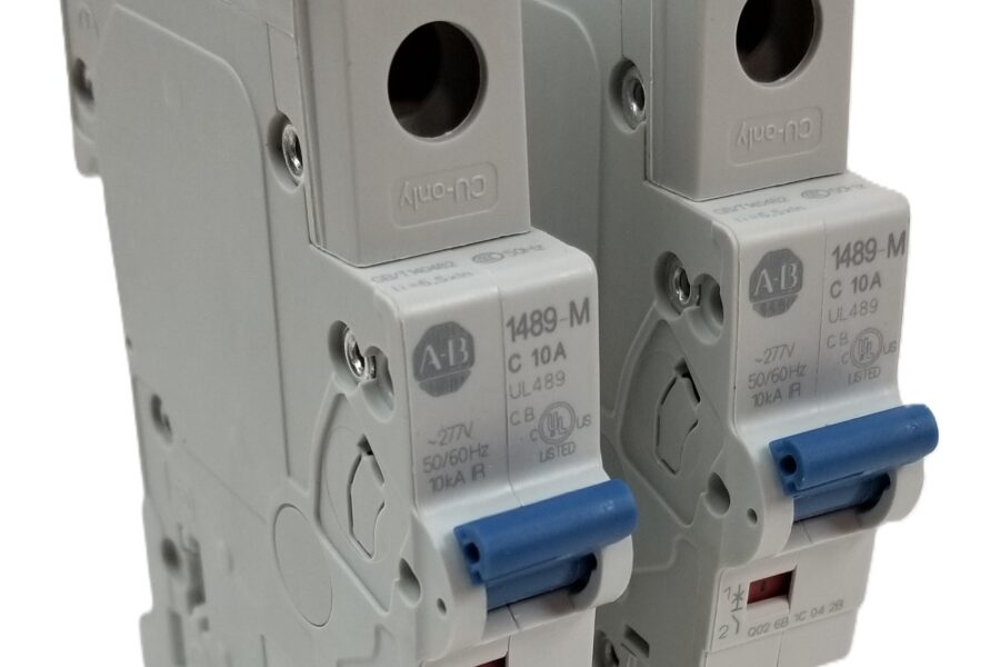 NEW LISTING! FREE EXPEDITED PRIORITY MAIL SHIPPING! 2 Allen Bradley 1489-M1C100 Ser. D Circuit Breaker 10A 1Pole 48Vdc/277Vac NEW