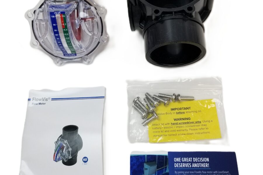 NEW LISTING! FREE EXPEDITED PRIORITY MAIL SHIPPING! H2flow FV-25 2.5″ FlowVis Flowmeter with Check Valve NEW