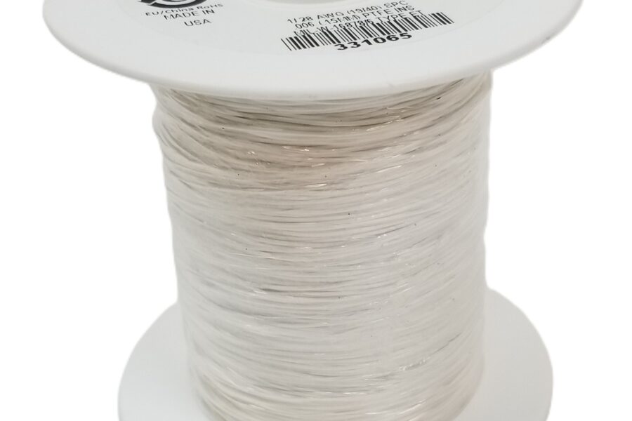 NEW LISTING! FREE EXPEDITED PRIORITY MAIL SHIPPING! 1000ft Alpha Wire 518230 Hook Up Wire 28AWG PTFE Silver Plated Copper White NEW