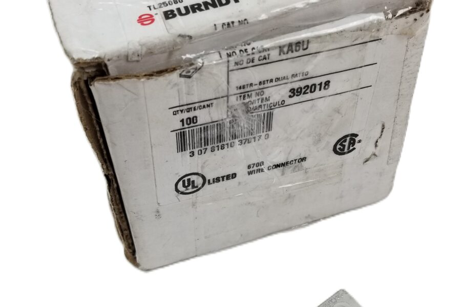 NEW LISTING! FREE EXPEDITED PRIORITY MAIL SHIPPING! 100 BURNDY KA6U Universal Terminal 1-Hole 14-6 AWG 1/4″ Stud NEW